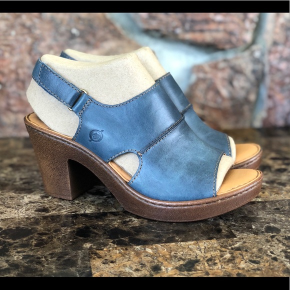 BORN Wekiva Leather Open Toe Ankle Strap sandals - Picture 8 of 11